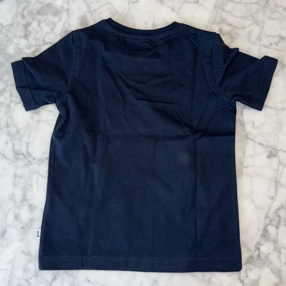 Boss Blue Short Sleeve Tee with Graphic Design 4Y - Picture 4 of 5